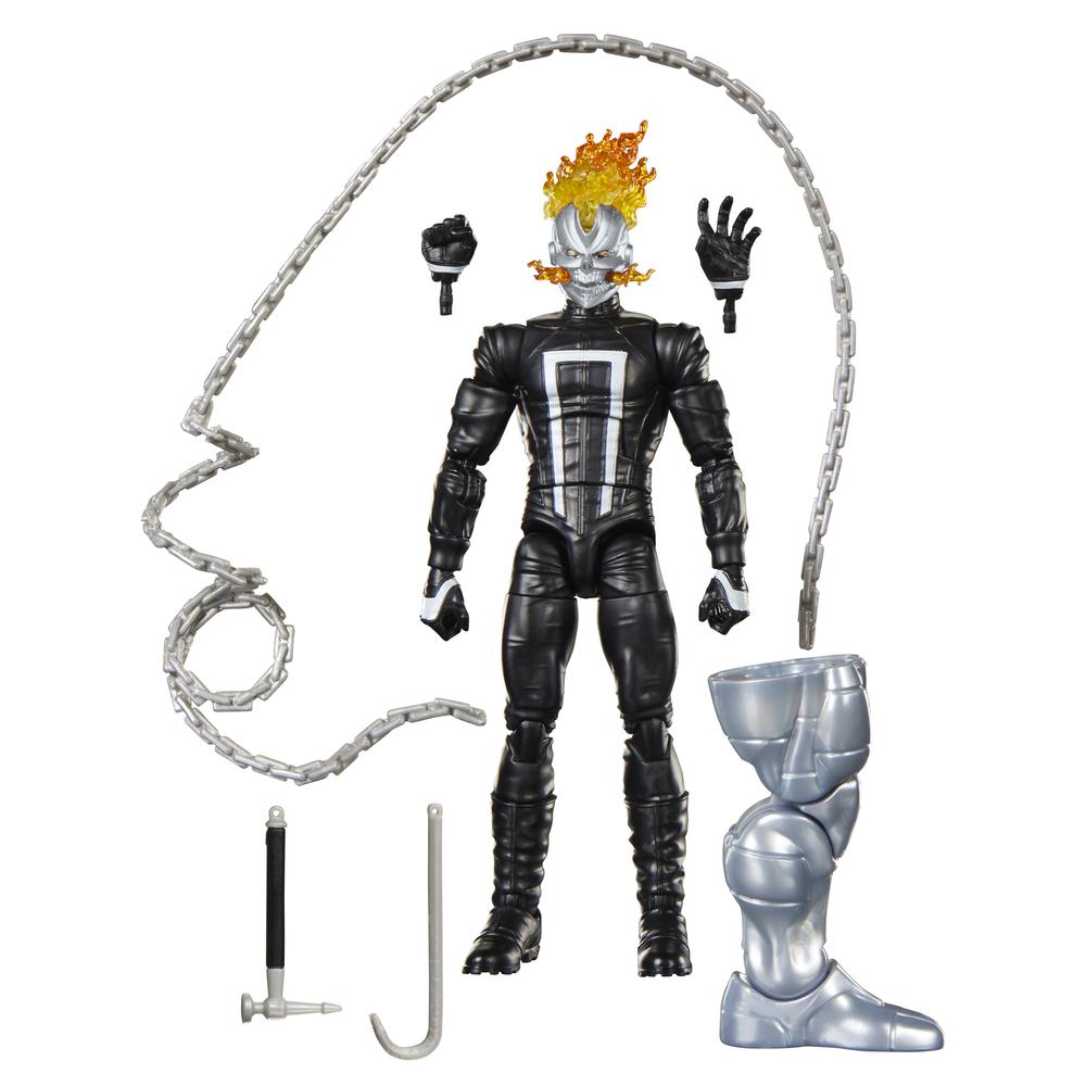 Figura hasbro marvel legends series build a figure marvel's box ghost rider (robbie reyes)