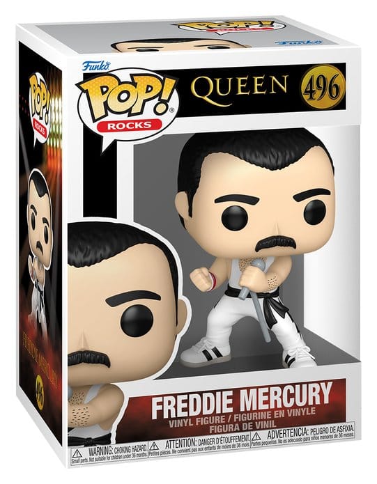 Funko pop rocks: queen -  f. mercury (white singlet)