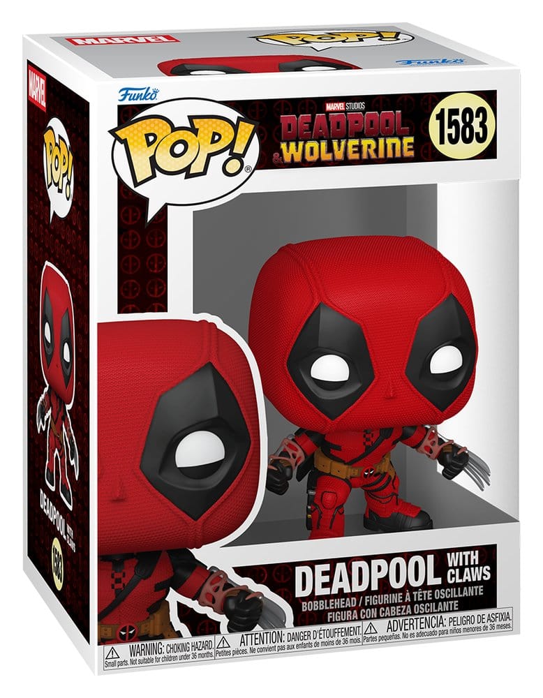 Funko pop marvel deadpool & wolverine deadpool w - claws