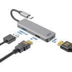 Adaptador act connectivity usb - c a 2 hdmi 4k - usb a