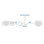 Adaptador act connectivity usb - c a hdmi - usb a - usb - c pd