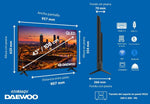 Tv daewoo 43 pulgadas qled 4k uhd - 43vb56qv - smart tv