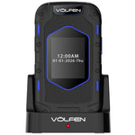 Telefono movil volfen ranger tipo concha azul base de carga