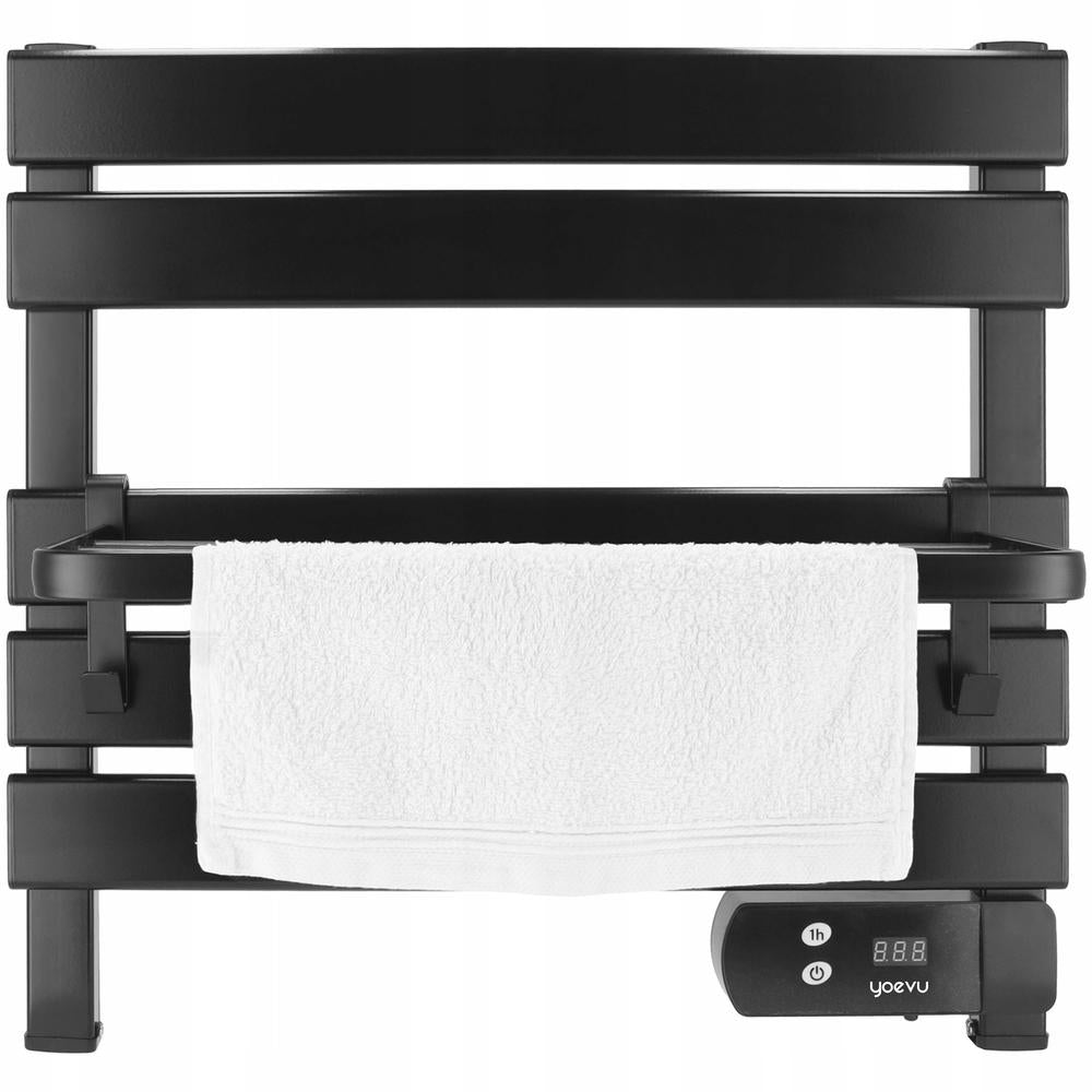 Yoevu -  kit radiador toallero 150 w mas repisa extra con ganchos -  color negro
