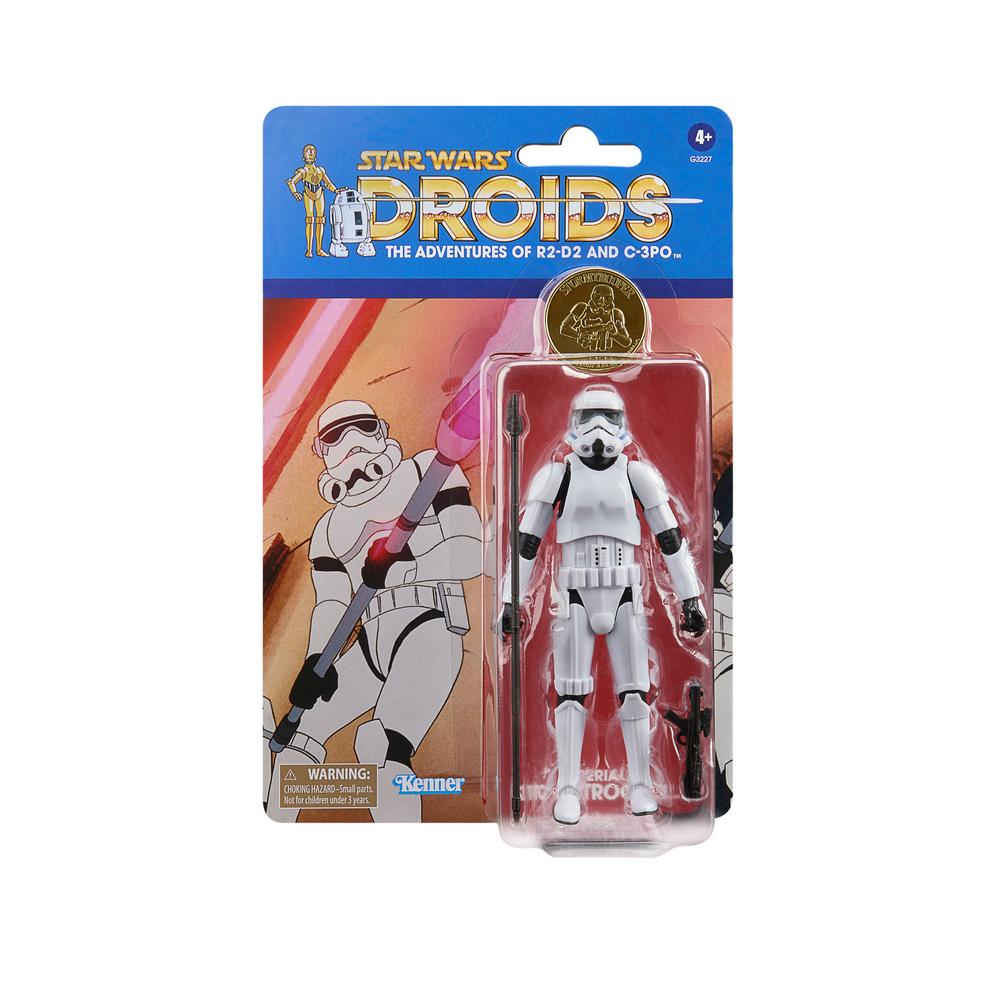 Figura hasbro star wars droids the adventures of r2 - d2 and c - 3po stormtrooper