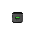 Cargador usb de pared coolbox 25w gan usb tipo a - usb tipo c negro