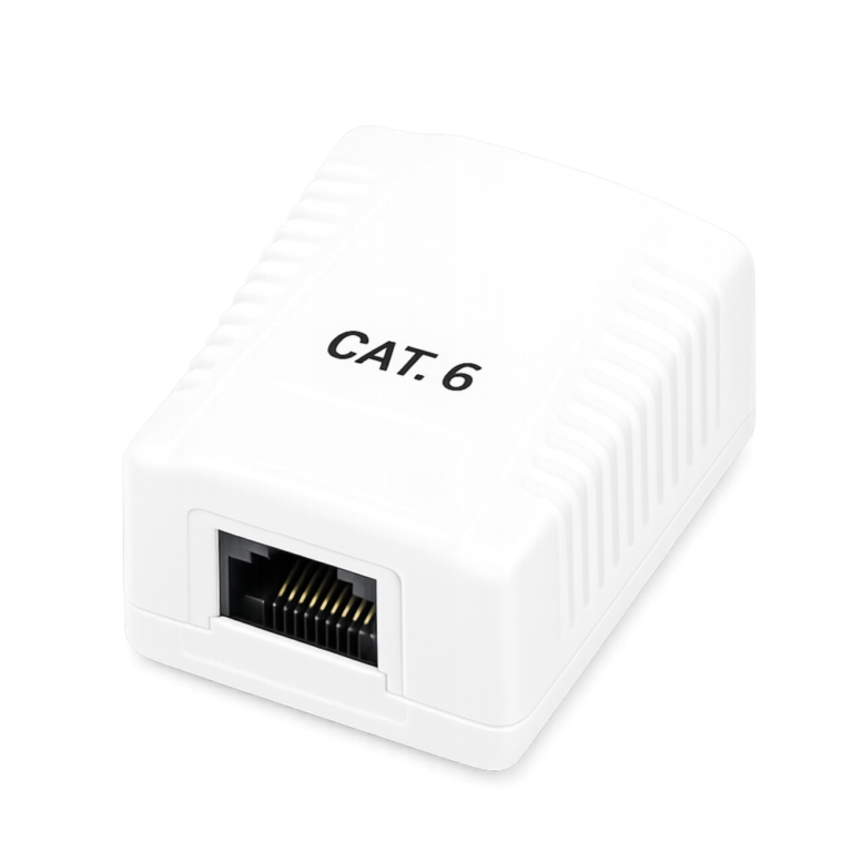 Roseta de superficie phasak cat 6 utp caja 1 puerto hembra rj45