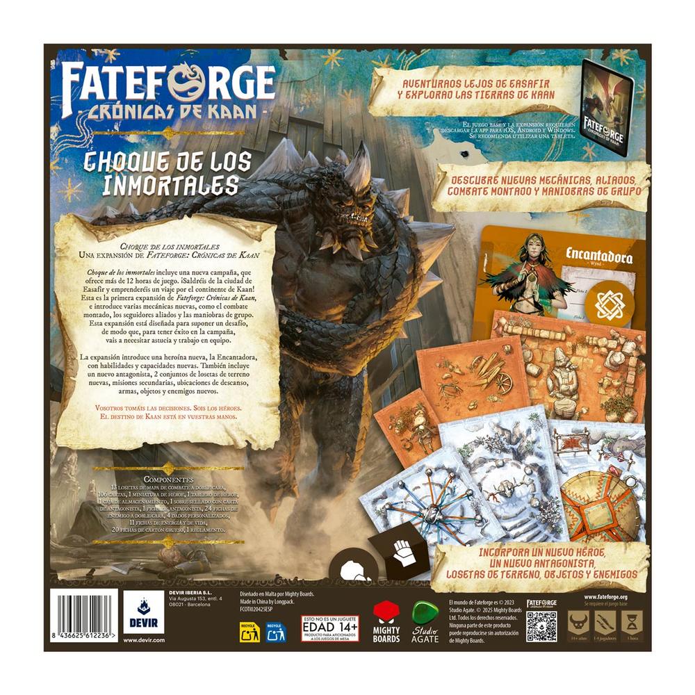 Expansion fateforge: cronicas de kaan choque de los inmortales
