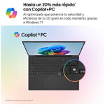 Portatil lg gram pro 16z90ts - g u9 - 288v -  32gb -  ssd 1tb -  16 pulgadas -  w11h