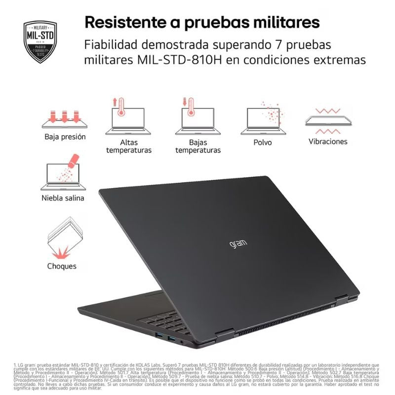 Portatil lg gram pro 16z90ts - g u9 - 288v -  32gb -  ssd 1tb -  16 pulgadas -  w11h