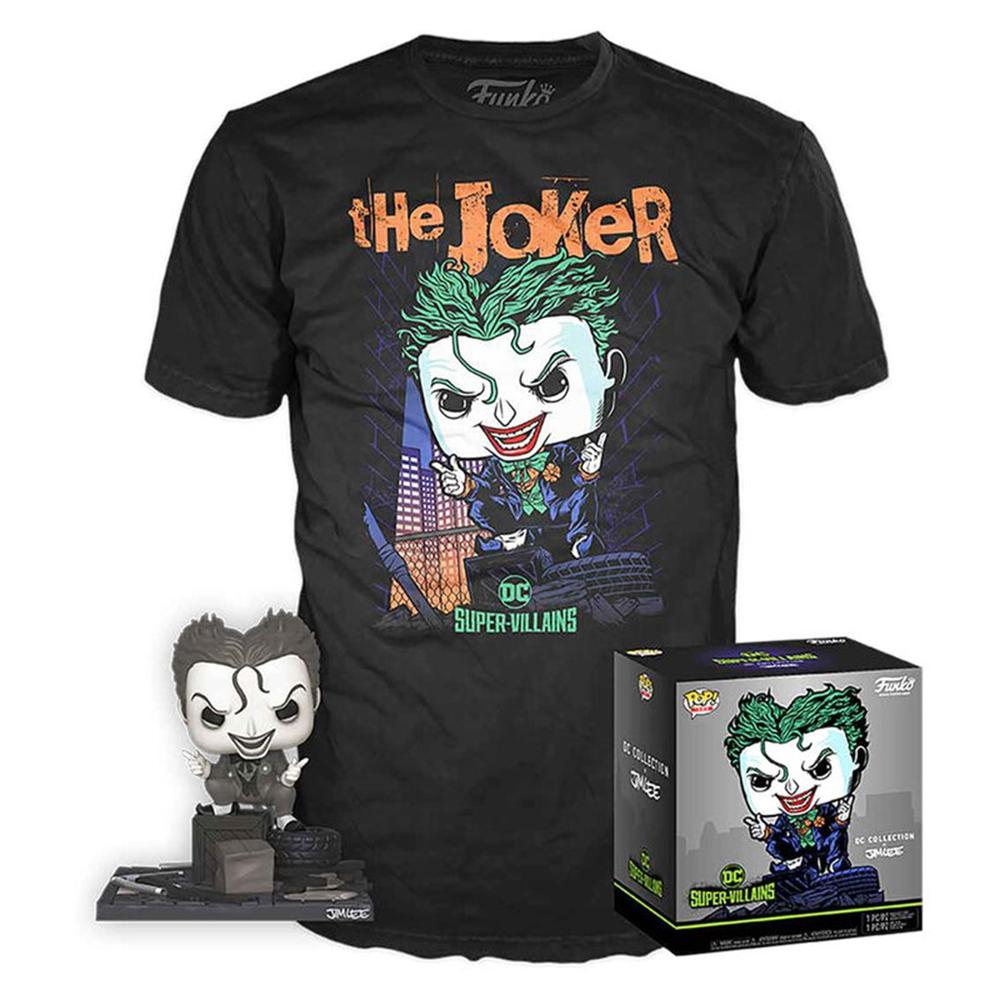 Funko pop dc comics dc jim lee joker + camiseta talla l