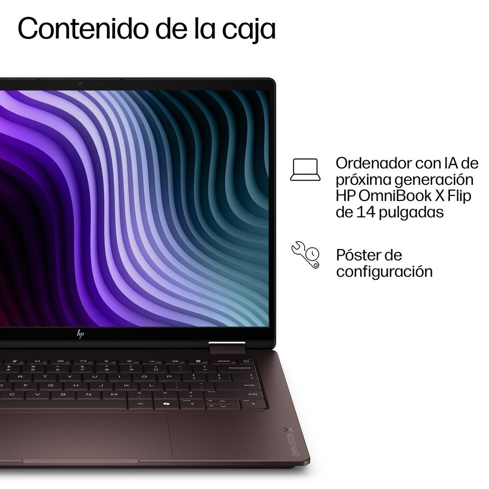 Portátil hp omnibook x flip 2 en 1 ia 14 - kc0005nsx ryzen ai9 - 465 -  32gb -  ssd 1tb -  14 pulgadas -  w11h