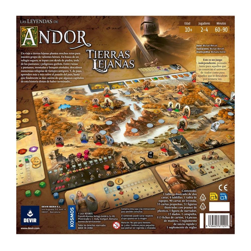 Juego de mesa las leyendas de andor: tierras lejanas
