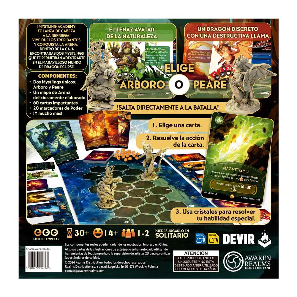 Juego de mesa dragon eclipse: mystling academy -  peare contra arboro