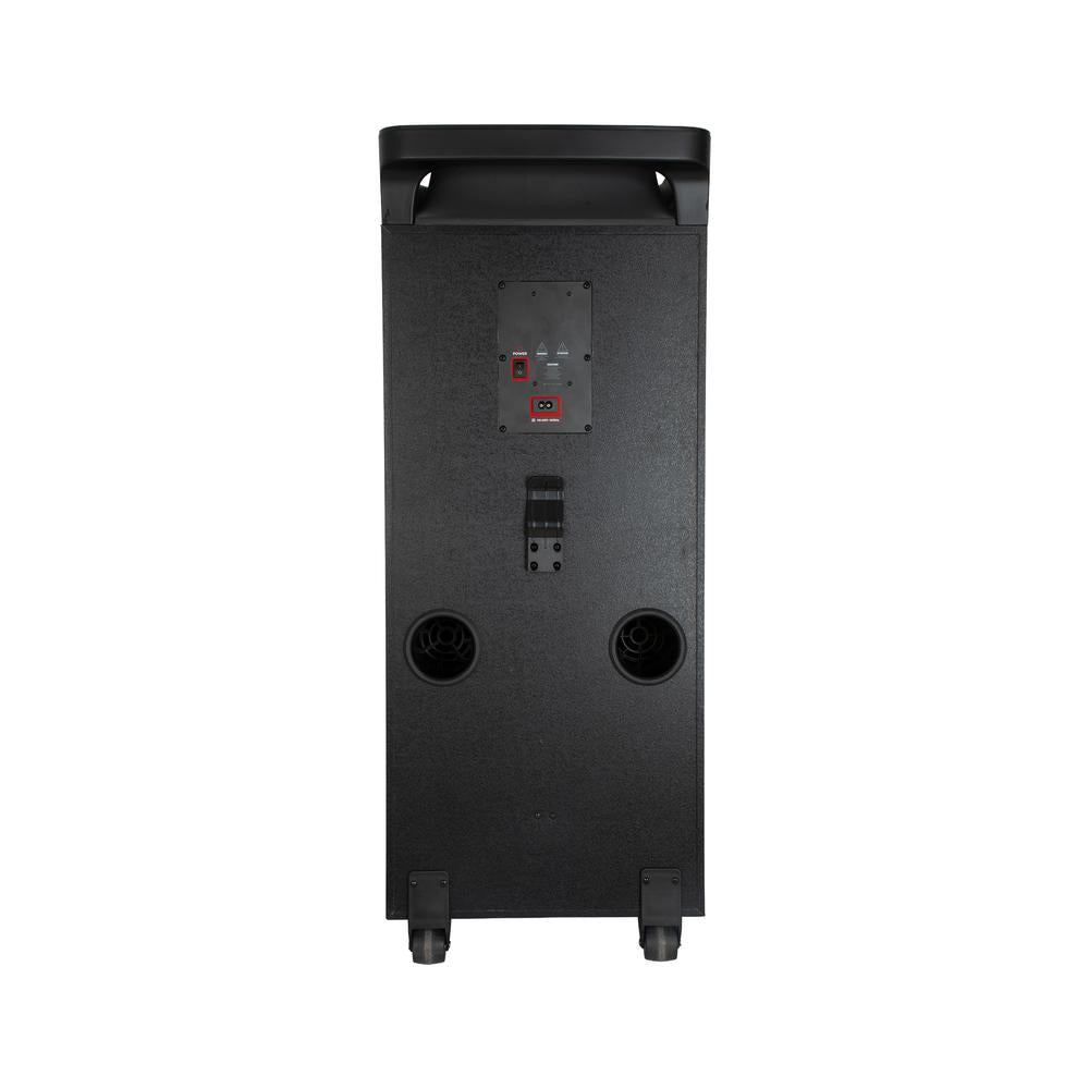 Altavoz phoenix bigboss xl 300w rms 2 microfonos inalambricos batería 9000mah bluetooth radio ecualizador rgb