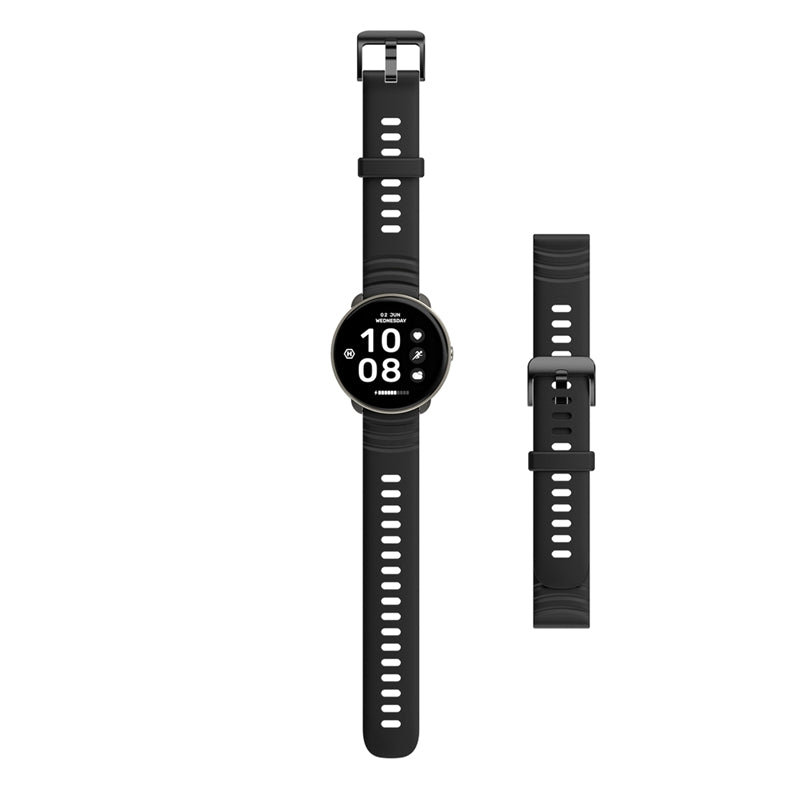 Smartwatch hammer ventus black + correa blanca