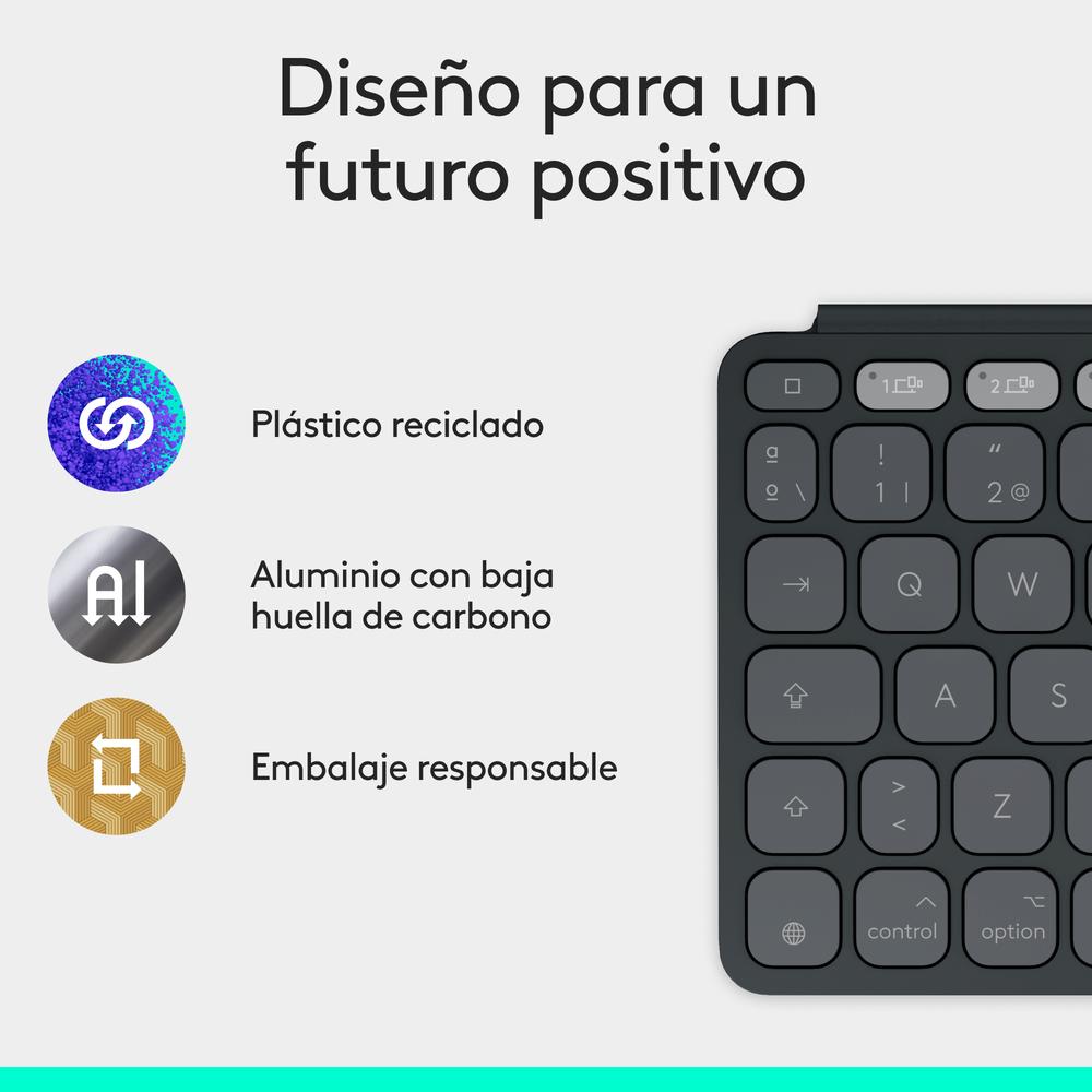Teclado Logitech keys to go 2 for ipad inalámbrico grafito