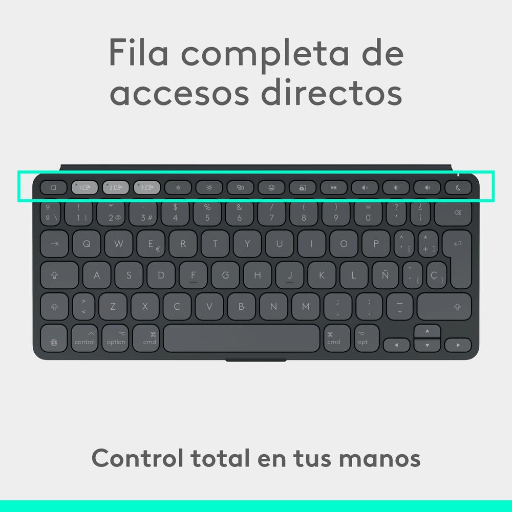 Teclado Logitech keys to go 2 for ipad inalámbrico grafito