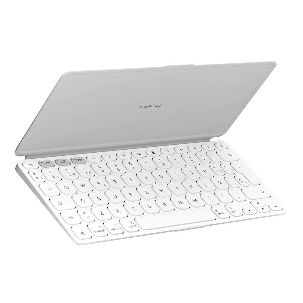 Teclado Logitech keys to go 2 for ipad inalámbrico blanco