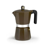 Cafetera Italiana Monix Induction Cream M671009/ 9 Tazas/ Marrón - PixelPlaza