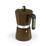 Cafetera Italiana Monix Induction Cream M671009/ 9 Tazas/ Marrón - PixelPlaza