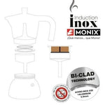 Cafetera Italiana Monix Induction Inox M863109/ 9 Tazas/ Roja - PixelPlaza
