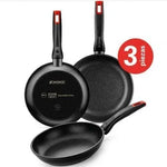 Pack 3 Sarténes Monix Hermanos Torres M240000/ Ø18cm/ Ø22cm/ Ø26cm/ Aluminio forjado/ Apta para Inducción - PixelPlaza
