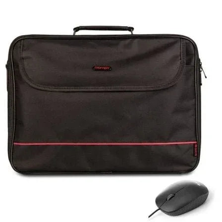 Maletín + Ratón Monray Bureau Kit para Portátiles hasta 16"/ Negro - PixelPlaza