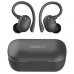Auriculares Deportivos Bluetooth Muvit iO Smart True Wireless Sport ENC con estuche de carga/ Autonomía 6h/ Negros - PixelPlaza