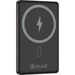 Powerbank 5000mAh Muvit For Change MCCHP0009/ 20W/ Wireless/ Negra/ Incluye Cable USB Tipo-C - PixelPlaza