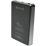 Powerbank 10000mAh Muvit For Change MCCHP0010/ 20W/ Wireless/ Negra/ Incluye Cable USB Tipo-C - PixelPlaza