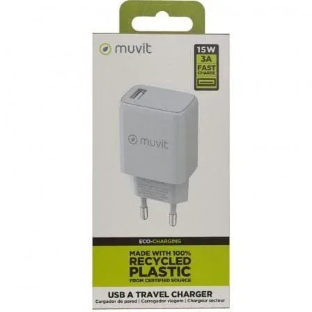 Cargador de Pared Muvit For Change MCACC0002/ 1xUSB/ 15W - PixelPlaza