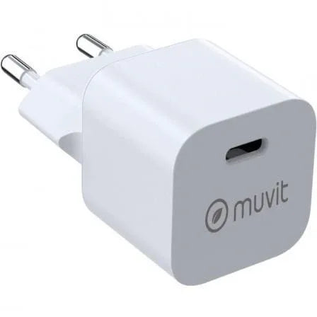 Cargador de Pared Muvit For Change MCACC0048/ 1xUSB Tipo-C/ 20W - PixelPlaza