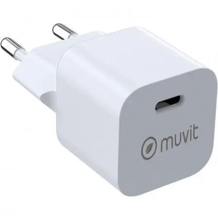 Cargador de Pared Muvit For Change MCACC0049/ 1xUSB Tipo-C/ 25W - PixelPlaza