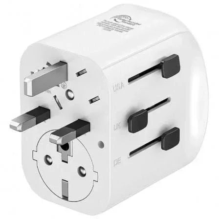 Cargador de Pared Universal Muvit For Change MCADP0006/ Toma de Corriente Universal/ 1xUSB Tipo-C/ 2xUSB/ 15W - PixelPlaza
