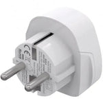 Enchufe Universal Muvit For Change MCADP0007/ 1 Toma de Corriente/ Blanco - PixelPlaza