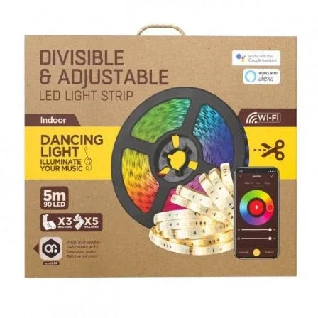 Tira LED Muvit IO MIOLST002/ 5m/ 24W/ Color RGB+CCT/ Regulable/ WiFi - PixelPlaza