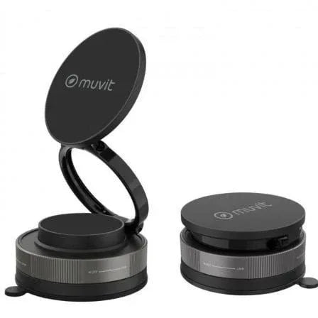 Soporte de Smartphone para Coche Muvit For Change MCCHL0035/ Negro - PixelPlaza