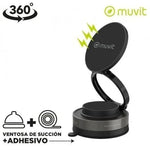Soporte de Smartphone para Coche Muvit For Change MCCHL0035/ Negro - PixelPlaza