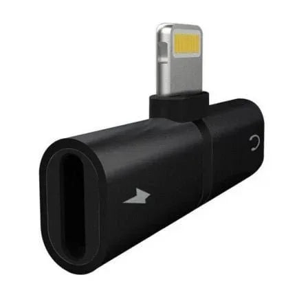 Splitter Carga y Música Myway Lightning Macho - USB Macho/ Negro - PixelPlaza