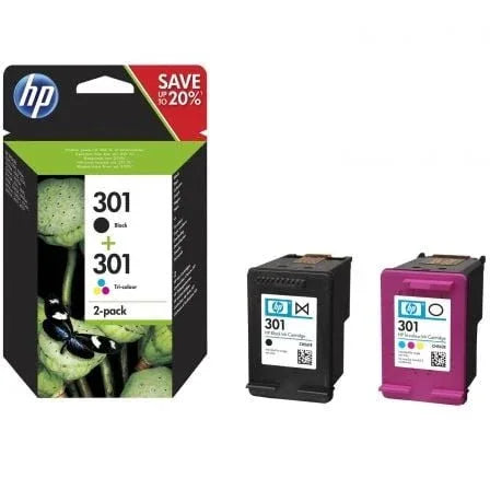 Cartucho de Tinta Original HP nº301 Multipack/ Negro/ Tricolor - PixelPlaza
