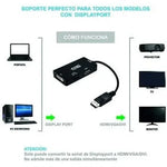 Cable Conversor Nanocable 10.16.3301-BK/ Displayport Macho - VGA Hembra/ DVI Hembra/ HDMI Hembra - PixelPlaza