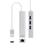 Hub USB 3.0 Nanocable 10.03.0403/ 3xUSB/ 1xRJ45/ Gris - PixelPlaza
