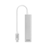 Hub USB Tipo-C Nanocable 10.03.0404/ 3xUSB/ 1xRJ45/ Gris - PixelPlaza