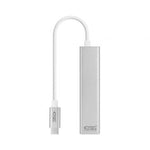 Hub USB Tipo-C Nanocable 10.03.0404/ 3xUSB/ 1xRJ45/ Gris - PixelPlaza