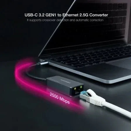 Adaptador USB Tipo-C - RJ45 Nanocable 10.03.0410/ 2500Mbps - PixelPlaza
