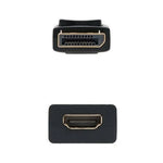 Conversor Nanocable 10.16.0502/ DisplayPort Macho - HDMI Hembra/ 15cm/ Negro - PixelPlaza