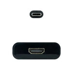 Conversor Nanocable 10.16.4102-BK/ USB Tipo-C Macho - HDMI Hembra/ 15cm/ Negro - PixelPlaza