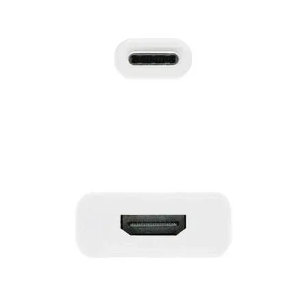 Conversor Nanocable 10.16.4102/ USB Tipo-C Macho - HDMI Hembra/ 15cm/ Blanco - PixelPlaza