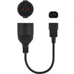 Adaptador Alimentación Nanocable 10.22.0902/ C14 Macho - CEE7 Hembra/ 50cm/ Negro - PixelPlaza